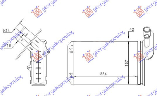 Calorifer Caldura - Renault Clio 1990 , 7701033457