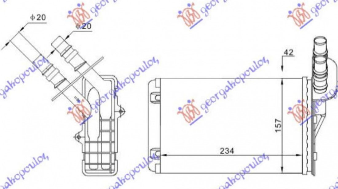 Calorifer Caldura - Renault Clio 2001 , 7701045552