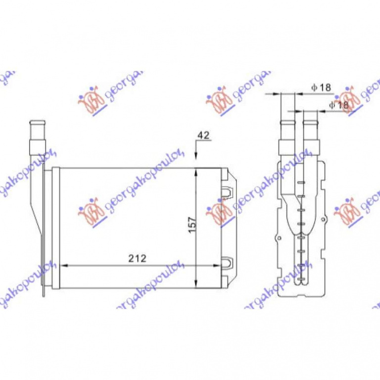 Calorifer Caldura - Renault Express 1992 , 7701027078