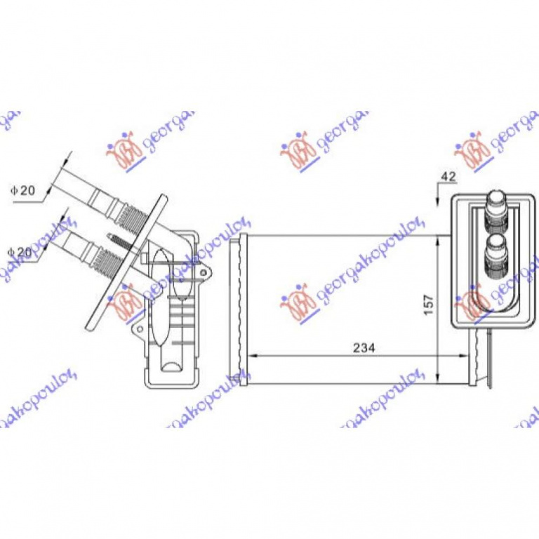 Calorifer Caldura - Renault Kangoo 2003 , 7701205538