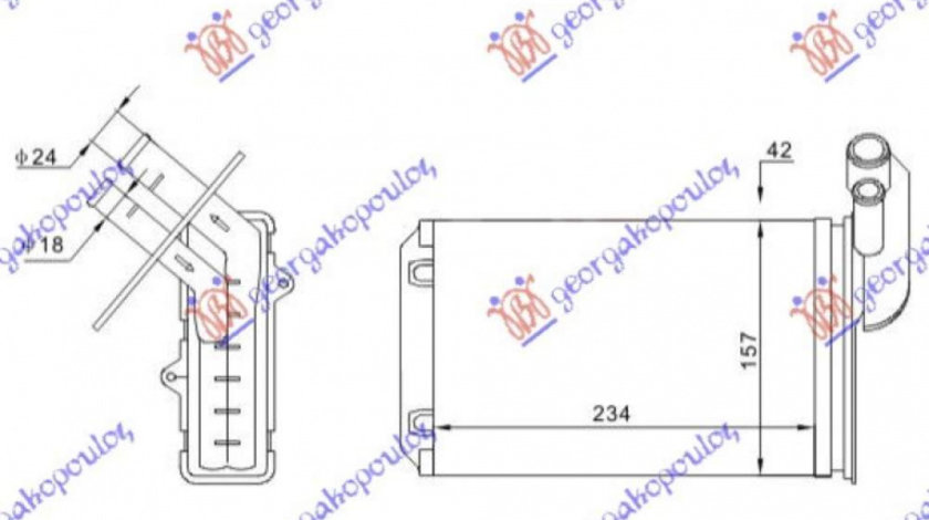 Calorifer Caldura - Renault Megane Sdn 1999 , 7701033457