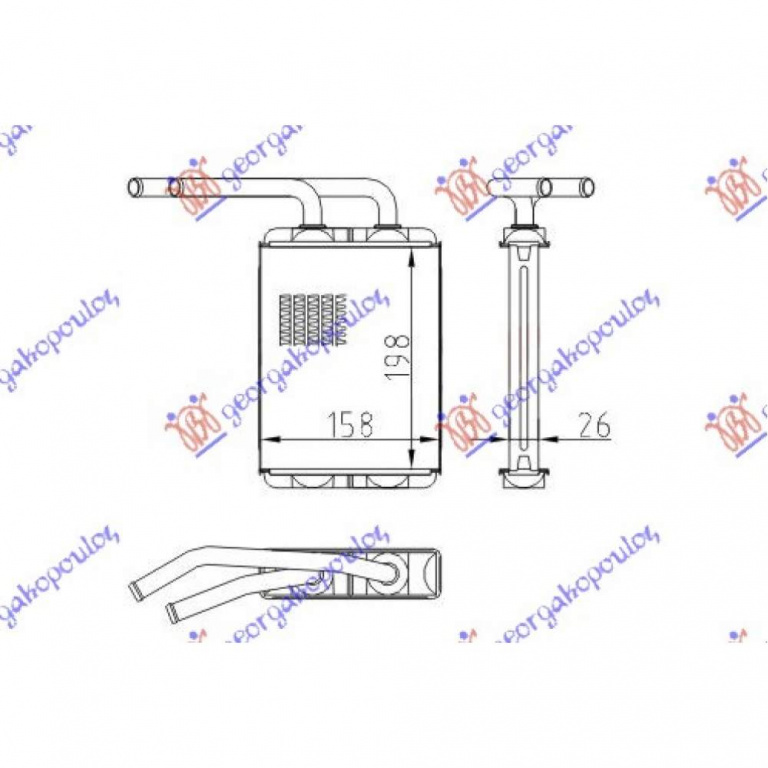 Calorifer Caldura - Renault Twingo 1998 , 7701208110
