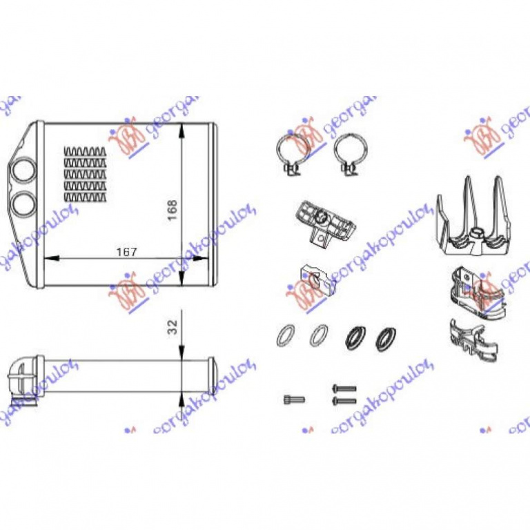 Calorifer Caldura - Renault Velsatis 2003 , 7701206524