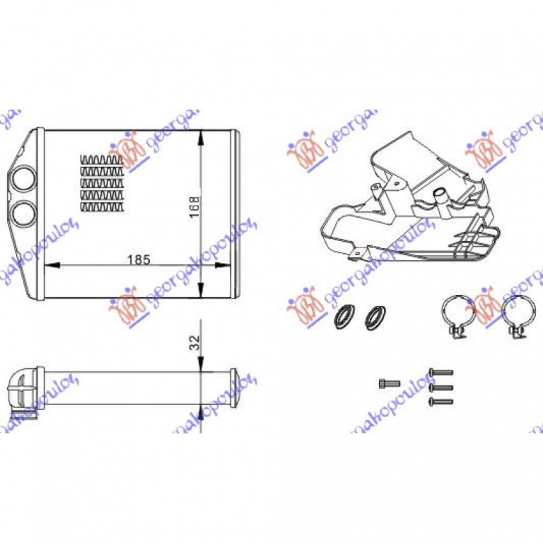 Calorifer Caldura - Saab 9.3 2002 , 1618260