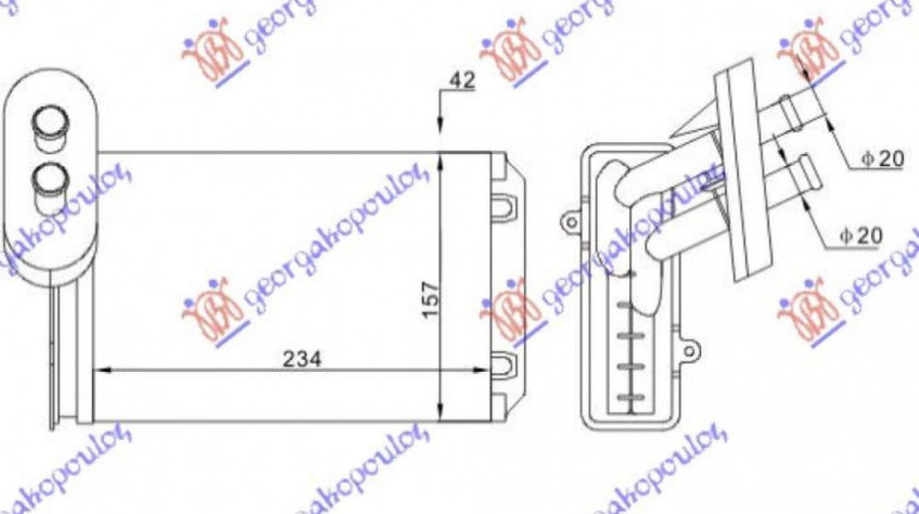 Calorifer Caldura - Seat Cordoba 1997 , 1h1819031a