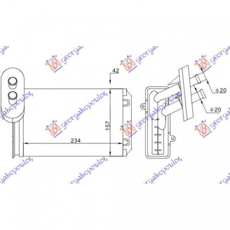 Calorifer Caldura - Seat Toledo 1991 , 1h1819031a