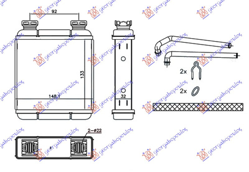 Calorifer Caldura - Smart Fortwo 2007 , 4518350101