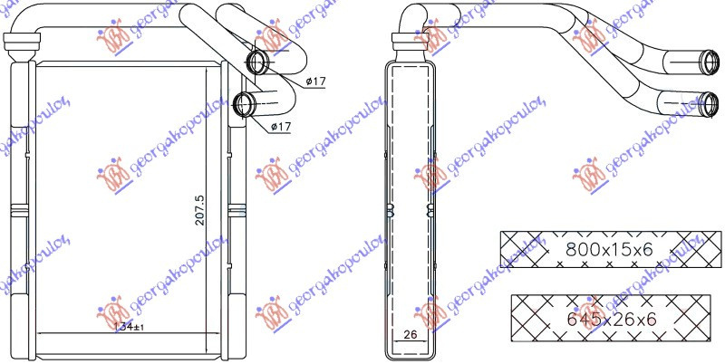 Calorifer Caldura - Toyota Yaris 1999 , 87107-52020