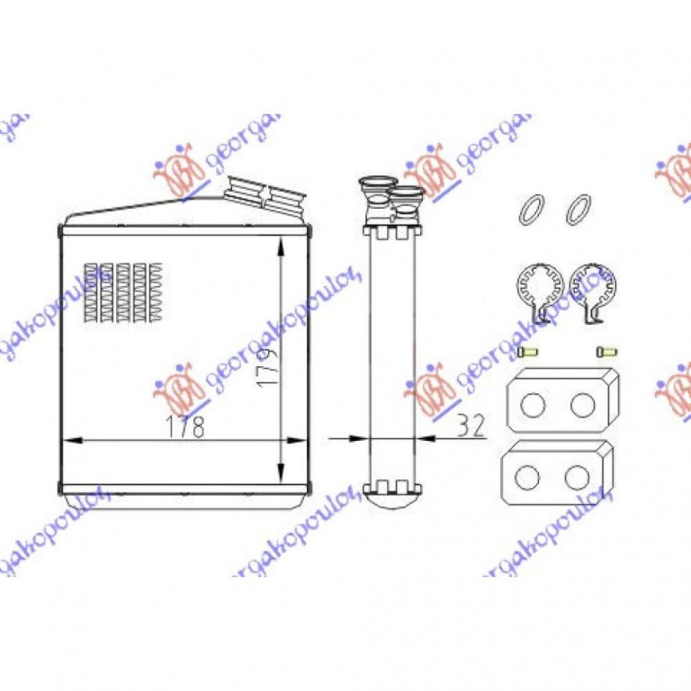 Calorifer Caldura - Volvo V70 2007 , Lr002632