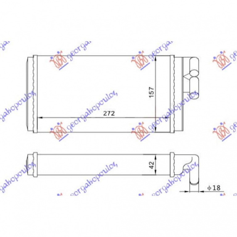 Calorifer Caldura - Vw Bora 1998 , 1j1819031a