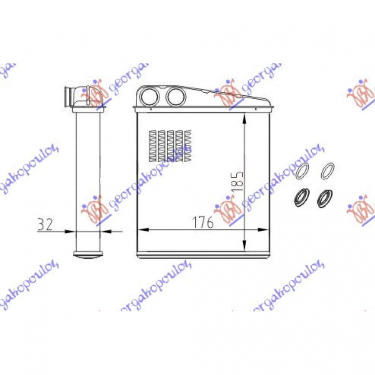 Calorifer Caldura - Vw Caddy 2004 , 1k0819031a