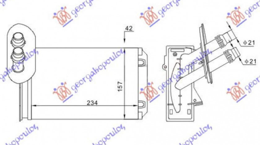 Calorifer Caldura - Vw Golf Iv 1998 , 1j1819031a