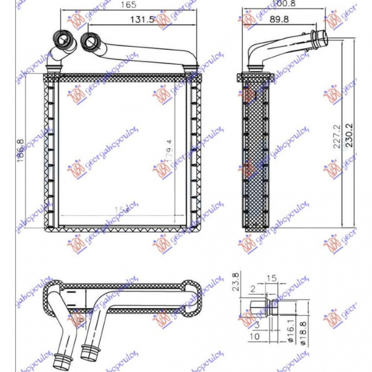 Calorifer Caldura - Vw Golf V Variant 2007 , 3c0819031