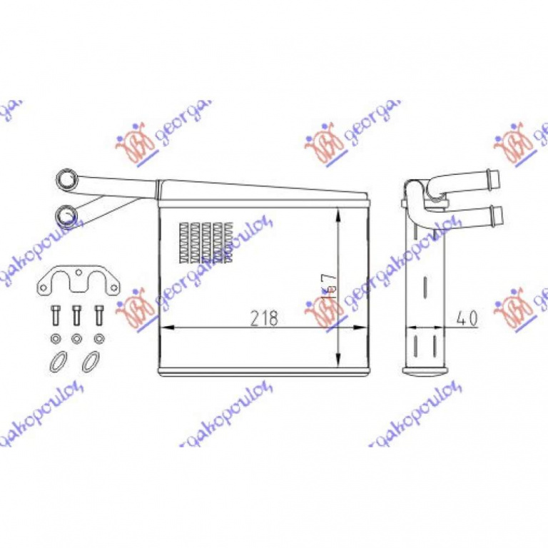 Calorifer Caldura - Vw Lt 1998 , 2d0819031