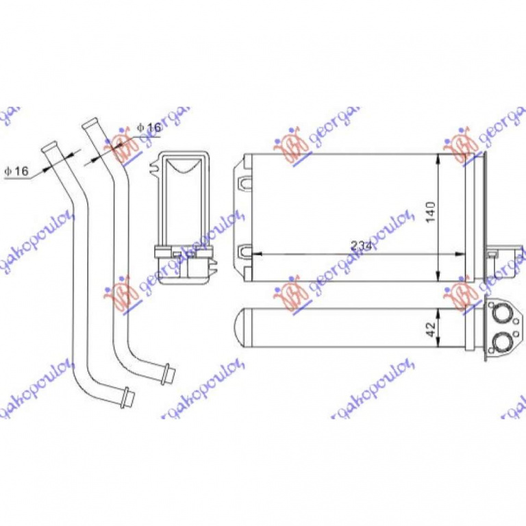 Calorifer Caldura - Vw Touareg 2014 , 7l0819032a