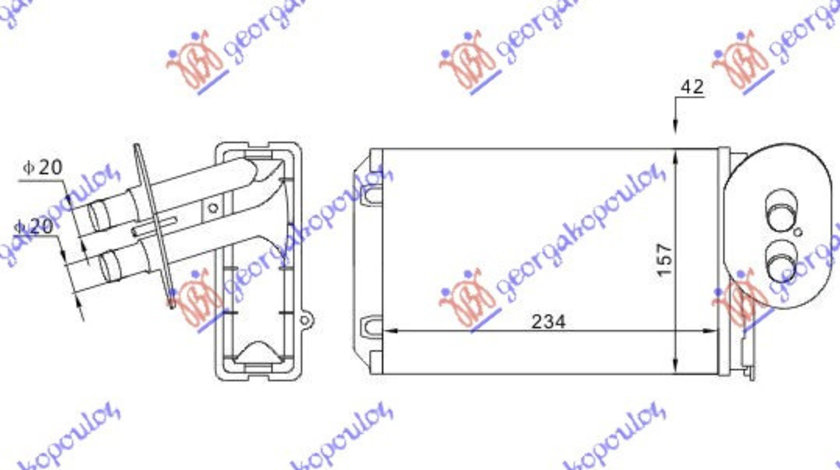 Calorifer Caldura - Vw Transporter (T4)1991 1992 , 701820031