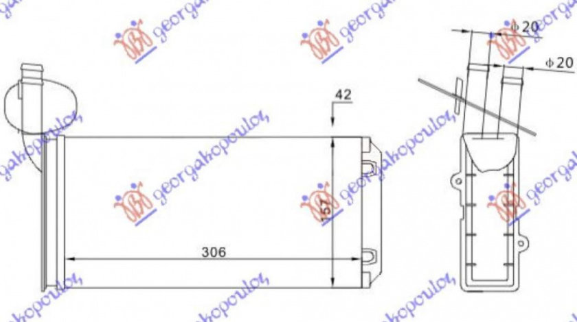 Calorifer Caldura - Vw Transporter (T4) 1997 , 701820031