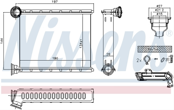 Calorifer Logan Ii (versiune Valeo) Nissens Dacia 73345