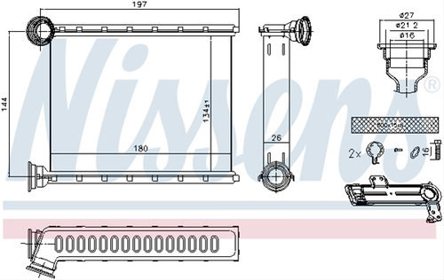 Calorifer Logan Ii (versiune Valeo) Nissens Dacia 73345