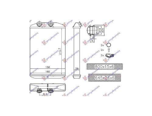 Calorifer Radiator caldura Renault Master 3 2015-2019 NOU 2711500Q0G 4158304300 4419679 7701209819 9...