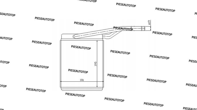 Calorifer Radiator incalzire Ford Focus 1998-2004 NOU (195x180x32)