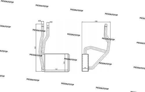 Calorifer Radiator incalzire Ford Fusion 2002-2012 NOU 1206926 2S6H18B539AB (191x145x44)