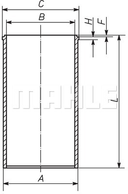 Camasa cilindru (043WV1200 MAHLE KNECHT) AGRALE,EBRO,RENAULT TRUCKS,VW