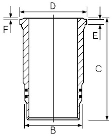 Camasa cilindru (1548023000 GOETZE ENGINE) VOLVO