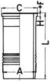 Camasa cilindru (89934110 KOLBENSCHMIDT) DAEWOO,IRISBUS,IVECO