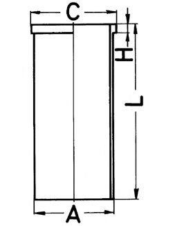 Camasa cilindru VW LT II platou / sasiu (2DC, 2DF, 2DG, 2DL, 2DM) (1996 - 2006) KOLBENSCHMIDT 895861...