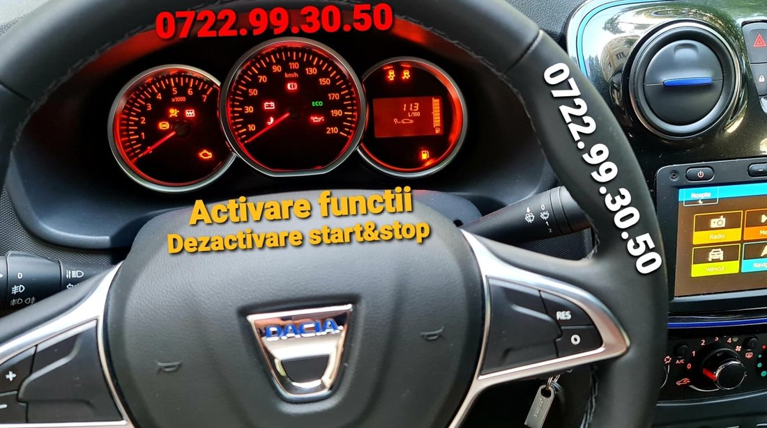 Camera Auto Reverse Marsarier DACIA LOGAN DUSTER SANDERO DOKKER LODGY + MONTAJ Activare