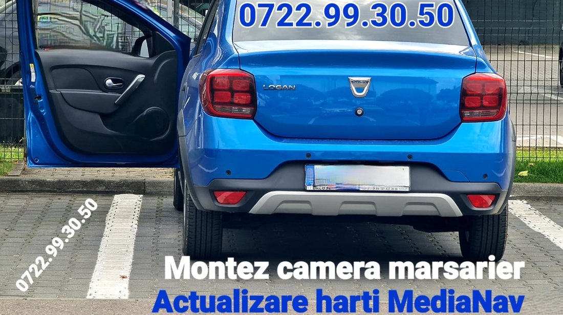 Camera Auto Reverse Marsarier DACIA LOGAN DUSTER SANDERO DOKKER LODGY + MONTAJ Activare