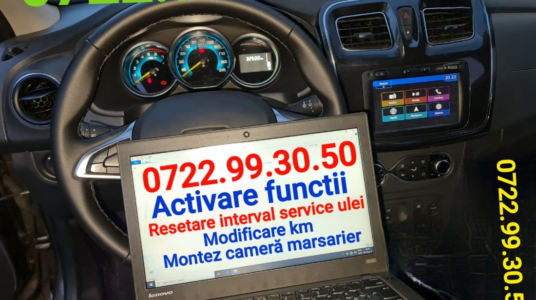 Camera Auto Reverse Marsarier DACIA LOGAN DUSTER SANDERO DOKKER LODGY + MONTAJ Activare