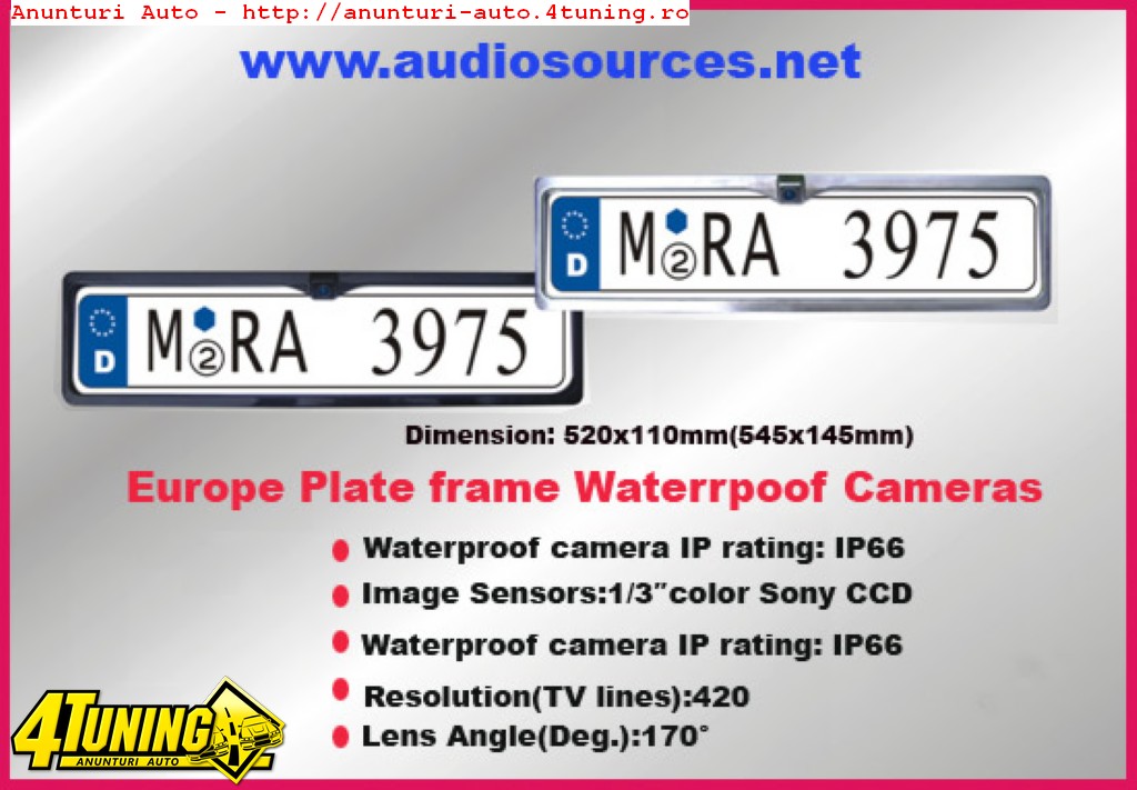 Camera De Mers Inapoi In SUPORT Numar In