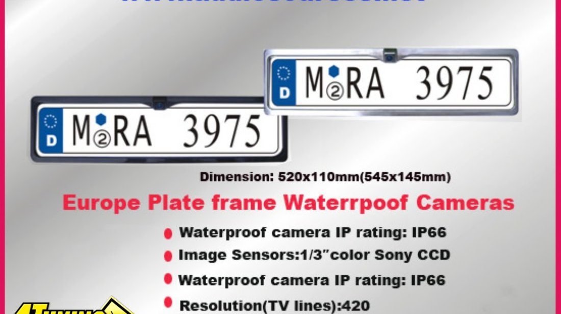 Camera De Mers Inapoi In SUPORT Numar Inmatriculare