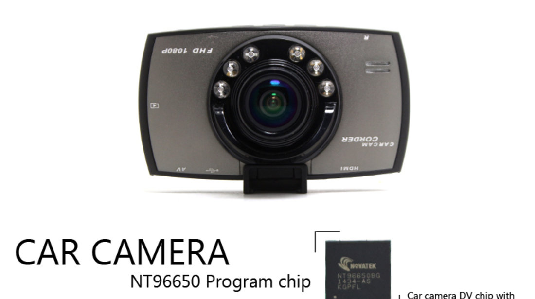 Camera Video Auto DVR G30 Novatek 96650 Full HD 1080p cu unghi de 170 grade si inregistrare nocturna