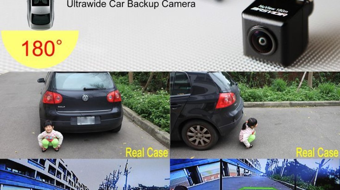 Camera video auto panoramica CAM180 fisheye pentru spate unghi 180º