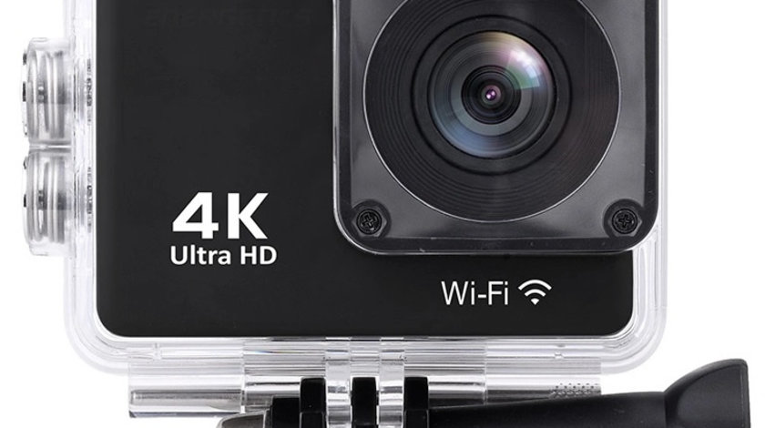 Camera Video Sport Wide-Angle Waterproof + Accesorii 4K Wi-Fi 16Mpx Negru DV8500