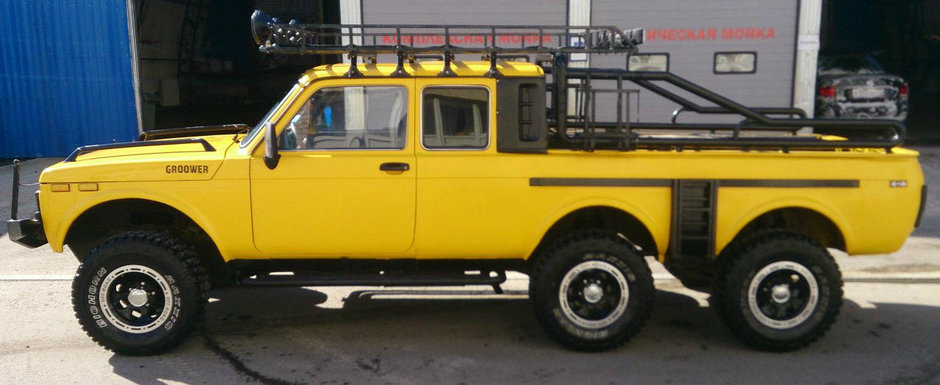 Cand nu-ti permiti un Mercedes cu punte dubla pe spate, te multumesti si cu o LADA NIVA 6x6. Cat costa Cand nu-ti permiti un Mercedes cu punte dubla pe spate, te multumesti si cu o LADA NIVA 6x6. Cat costa
