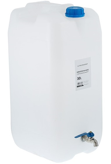 Canistra Apă 30L Alb Cu Robinet Metalic Albastru Carmotion 86564