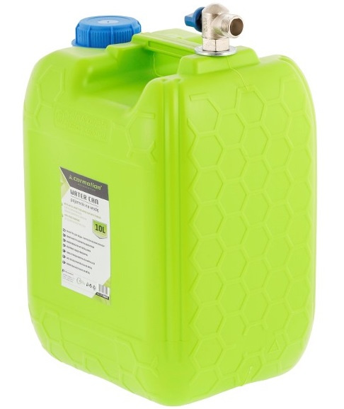 Canistra Apa Plastic Verde Cu Robinet Metalic Scurt Cu Filet 10L Carmotion 63804