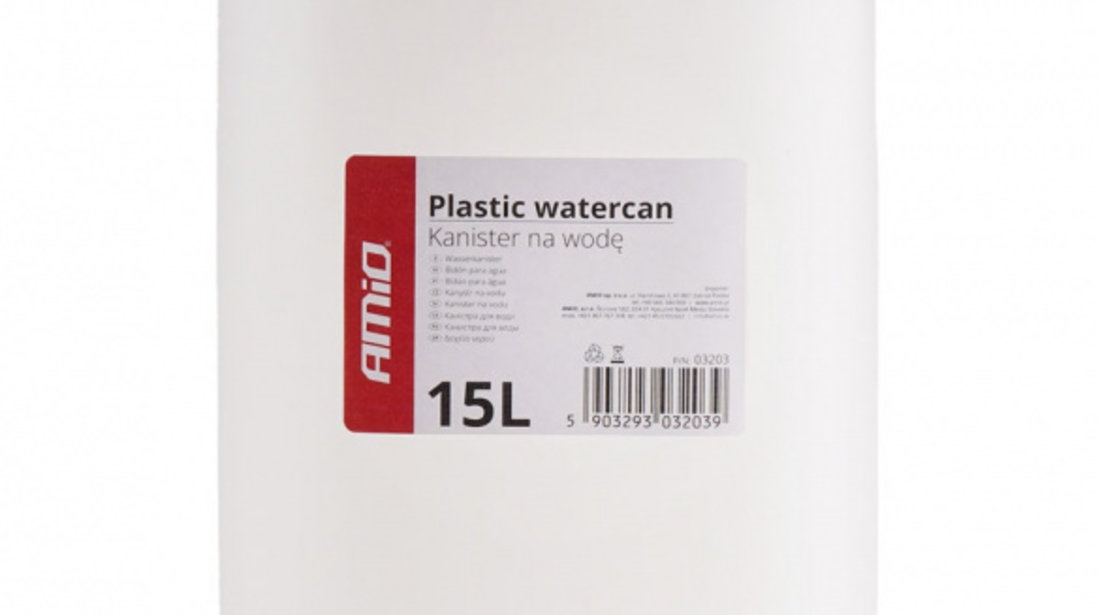 Canistra De Apă Din Plastic Cu Robinet 15L Amio 03203