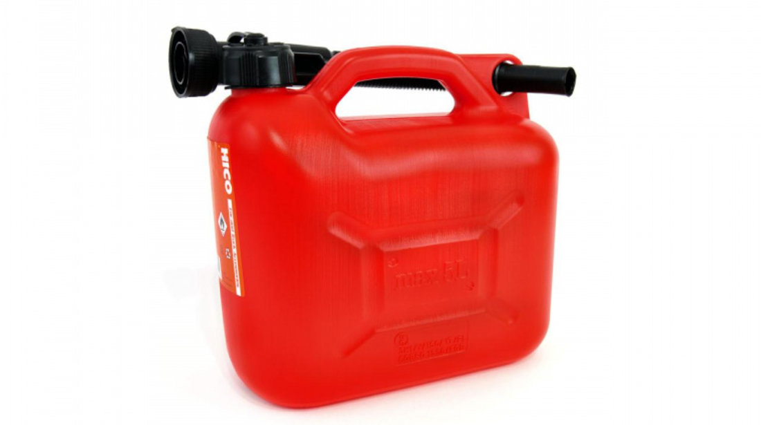 Canistra din plastic pentru combustibil rosie 5L AVX-AMJ0209