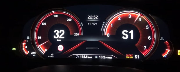 Cantareste 2 tone dar ajunge la 50 de km/h in doar 1.6 secunde. Test de acceleratie la bordul BMW-ului M550i