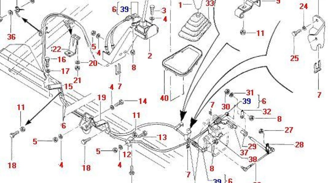 Cap bara cablu timonerie schimbator viteza Nissan Cabstar E (poz.39) NISSAN OE 48513-9C000