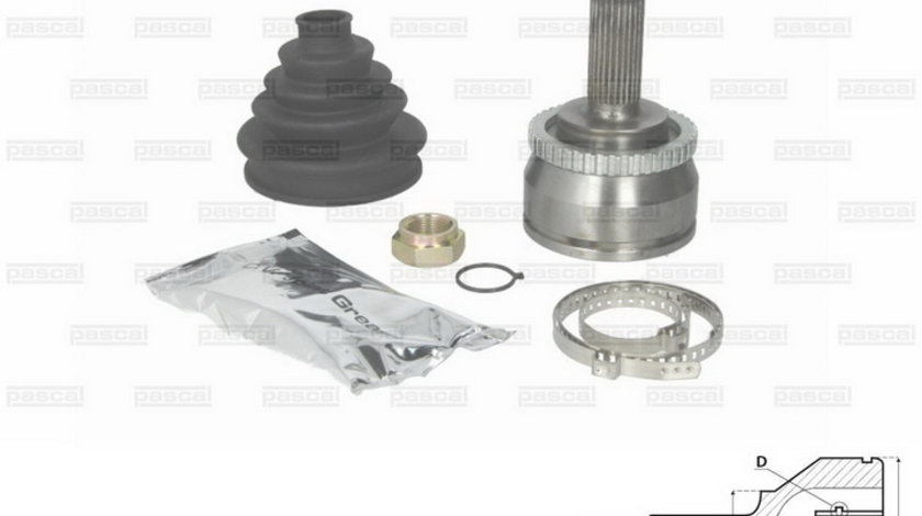 Cap planetara spre roata (25z 25z 54mm; ABS:43) VOLVO S40 I, V40 1.6-2.0 intre 1995-2004