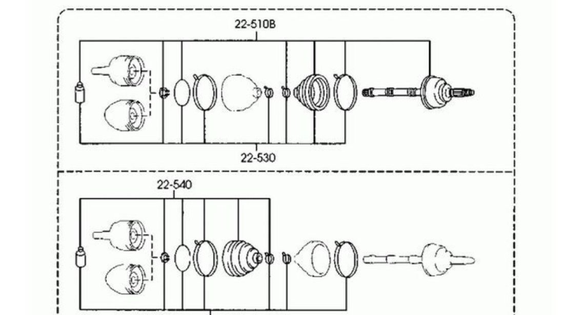 Cap planetara spre roata punte fata Mazda B2500 (25 ext/26 int) BLUE PRINT MD20-22-510A