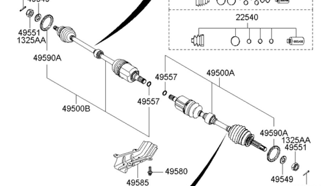 Cap planetara sprea roata Kia Ceed motor 1,4/1,6 benzina PASCAL 49500-1H010