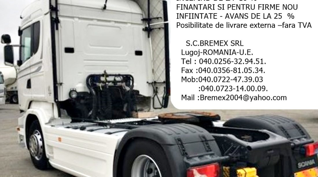 CAP TRACTOR SCANIA R-440 EEV +LEASING CU AVANS INCEPIND DE LA 10%-FINANTARI SI PENTRU FIRME NOI