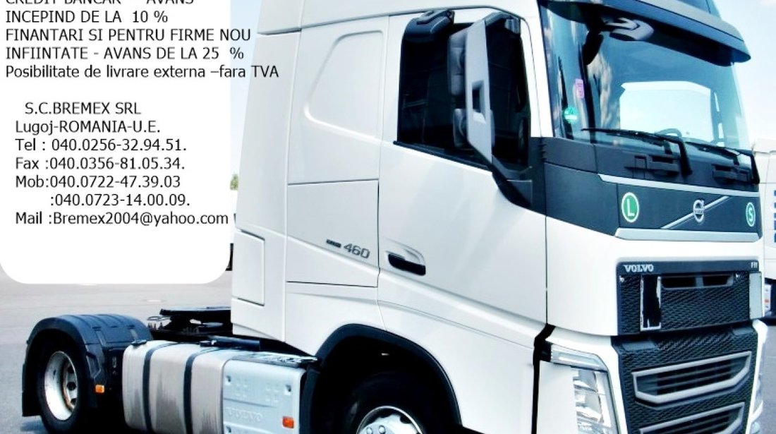 Cap tractor Volvo FH 460 Euro 6 an 2015-leasing si firme noi sau finantare fara TVA